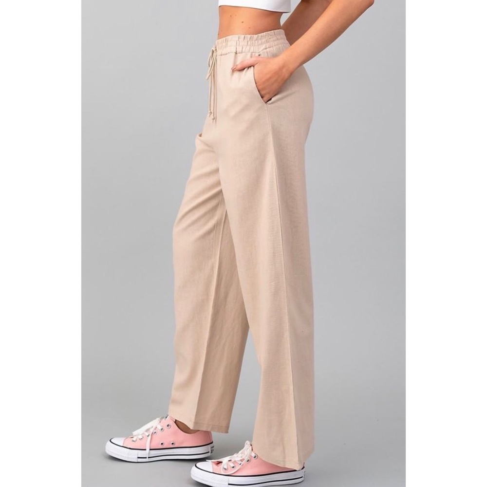 Khaki Linen Pants